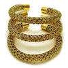 Aro Trio 07.282.0026.1 Oro Laminado, Diseño de Torcido, Pulido, Tono Dorado (09 MM Thickness, One size fits all)
