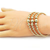 Aro Trio 07.282.0012.1 Oro Laminado, Diseño de Bola y Hueco, Pulido, Tono Dorado (Thickness, One size fits all)