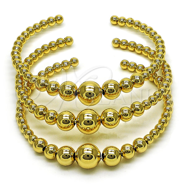 Aro Trio 07.282.0012.1 Oro Laminado, Diseño de Bola y Hueco, Pulido, Tono Dorado (Thickness, One size fits all)