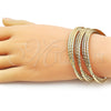 Aro Trio 07.282.0034 Oro Laminado, Diamantado, Tono Dorado (Thickness, One size fits all)