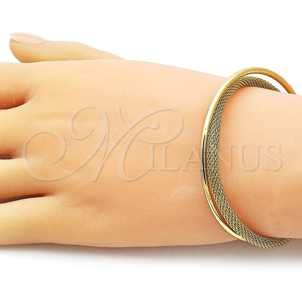 Aro Individual 07.282.0039 Oro Laminado, Diseño de File, Pulido, Tono Dorado (Grosor 09.6 MM, Talla Unica)