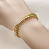 Aro Individual 07.282.0039 Oro Laminado, Diseño de File, Pulido, Tono Dorado (Grosor 09.6 MM, Talla Unica)