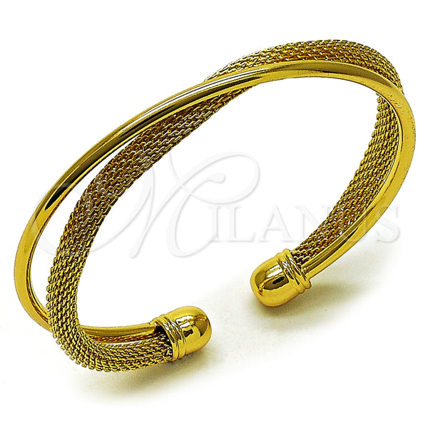 Aro Individual 07.282.0039 Oro Laminado, Diseño de File, Pulido, Tono Dorado (Grosor 09.6 MM, Talla Unica)