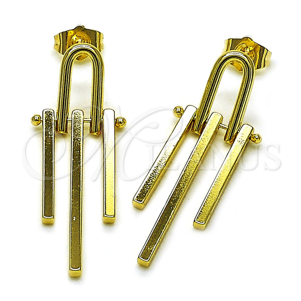 Arete Dormilona 02.282.0028 Oro Laminado, Pulido, Tono Dorado