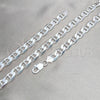 Pulsera Básica 03.420.0030.09 Plata Rodinada, Diseño de Mariner, Pulido, Tono Plateado (Calibre 250, Grosor 10 MM, 9 Pulgadas de Largo)