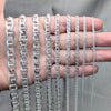 Pulsera Básica 04.420.0017.09 Plata Rodinada, Diseño de Mariner, Pulido, Tono Plateado (Calibre 200, Grosor 08 MM, 9 Pulgadas de Largo)