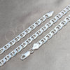 Pulsera Básica 03.420.0018.09 Plata Rodinada, Diseño de Mariner, Pulido, Tono Plateado (Calibre 180, Grosor 07 MM, 9 Pulgadas de Largo)