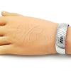 Aro Individual 07.432.0001.1 Rodio Laminado, Pulido, Rodinado (Grosor 18 MM, Talla Unica)