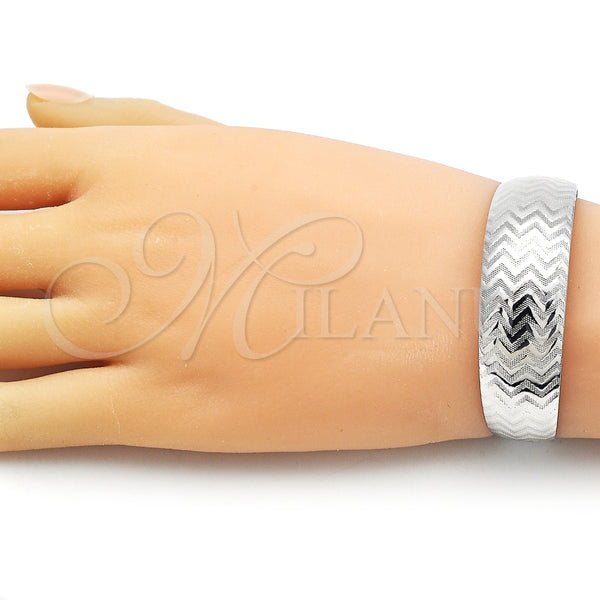 Aro Individual 07.432.0002.1 Rodio Laminado, Pulido, Rodinado (Grosor 17.8 MM, Talla Unica)
