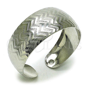 Aro Individual 07.432.0002.1 Rodio Laminado, Pulido, Rodinado (Grosor 17.8 MM, Talla Unica)
