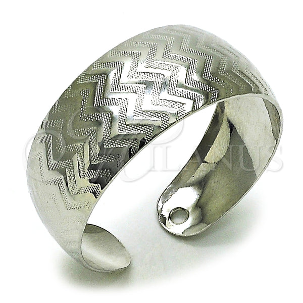 Aro Individual 07.432.0002.1 Rodio Laminado, Pulido, Rodinado (Grosor 17.8 MM, Talla Unica)