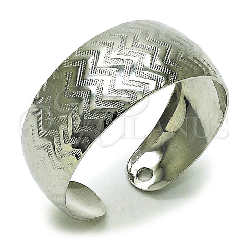 Aro Individual 07.432.0002.1 Rodio Laminado, Pulido, Rodinado (Grosor 17.8 MM, Talla Unica)