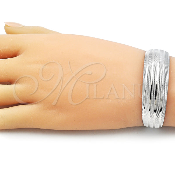 Aro Individual 07.432.0004.1 Rodio Laminado, Pulido, Rodinado (Grosor 17.8 MM, Talla Unica)