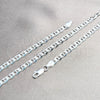 Gargantilla Basica 04.420.0020.22 Plata Rodinada, Diseño de Mariner, Pulido, Tono Plateado (Calibre 120, Grosor 05 MM, 22 Pulgadas de Largo)