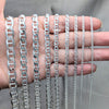 Tobillera Básica 04.420.0020.10 Plata Rodinada, Diseño de Mariner, Pulido, Tono Plateado (Calibre 120, Grosor 05 MM, 10 Pulgadas de Largo)