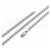 Gargantilla Basica 04.420.0022.18 Plata Rodinada, Diseño de Mariner, Pulido, Tono Plateado (Calibre 0.80, Grosor 03 MM, 18 Pulgadas de Largo)