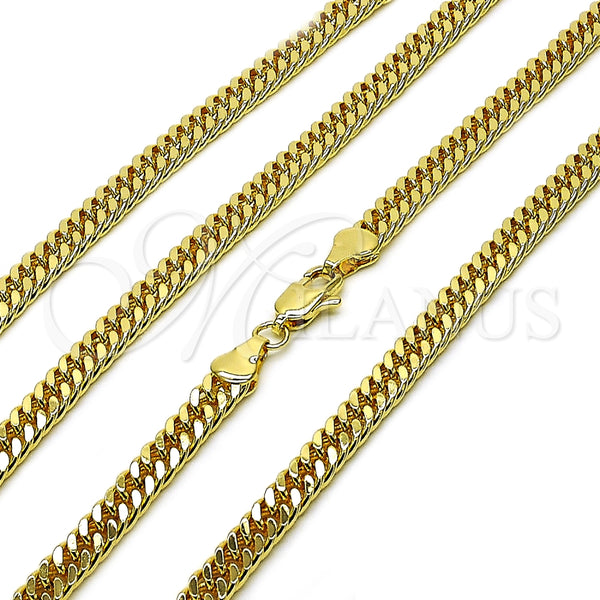 Gargantilla Basica 04.213.0329.22 Oro Laminado, Pulido, Tono Dorado (05 MM Thickness, 22 Inches Length)