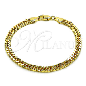 Pulsera Básica 04.213.0329.07 Oro Laminado, Diamantado, Tono Dorado (100 Gauge, 05 MM Thickness, 7 Inches Length)