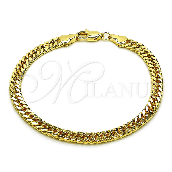 Pulsera Básica 04.213.0329.07 Oro Laminado, Diamantado, Tono Dorado (100 Gauge, 05 MM Thickness, 7 Inches Length)