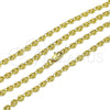 Gargantilla Elegante 04.326.0006.22 Oro Laminado, Diseño de Puff Mariner, Pulido, Tono Dorado (Thickness, 22 Inches Length)