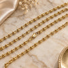 Gargantilla Elegante 04.326.0006.24 Oro Laminado, Diseño de Puff Mariner, Pulido, Tono Dorado (Grosor 04.6 MM, 24 Pulgadas de Largo)