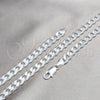 Gargantilla Basica 04.420.0025.26 Plata Rodinada, Diseño de Cubana, Pulido, Tono Plateado (Calibre 220, Grosor 08 MM, 26 Pulgadas de Largo)