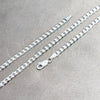 Gargantilla Basica 04.420.0031.16 Plata Rodinada, Diseño de Cubana, Pulido, Tono Plateado (Calibre 100, Grosor 04 MM, 16 Pulgadas de Largo)