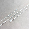 Gargantilla Basica 04.420.0032.16 Plata Rodinada, Diseño de Cubana, Pulido, Tono Plateado (Calibre 0.80, Grosor 03 MM, 16 Pulgadas de Largo)