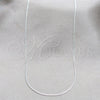 Pulsera Básica 03.420.0034.16 Plata Rodinada, Diseño de Cubana, Pulido, Tono Plateado (Calibre 0.40, Grosor 01.2 MM, 16 Pulgadas de Largo)