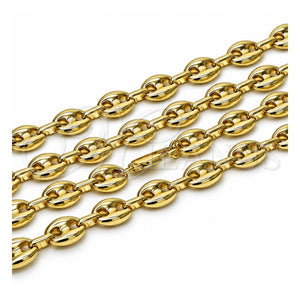 Gargantilla Elegante 04.213.0345.24 Oro Laminado, Diseño de Puff Mariner, Pulido, Tono Dorado (Grosor 11.5 MM, 24 Pulgadas de Largo)