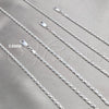 Gargantilla Basica 04.420.0035.24 Plata Rodinada, Diseño de Rope, Pulido, Tono Plateado (Grosor 03.6 MM, 24 Pulgadas de Largo)
