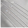 Gargantilla Basica 04.420.0037.16 Plata Rodinada, Diseño de Rope, Pulido, Tono Plateado (Calibre 0.60, Grosor 02.8 MM, 16 Pulgadas de Largo)
