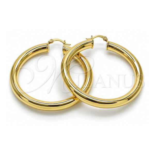 Argolla Grande 02.170.0088.55 Oro Laminado, Diseño de Hueco, Pulido, Tono Dorado