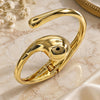 Aro Individual 07.215.0010.05 Oro Laminado, Diseño de Gota, Pulido, Tono Dorado (Grosor 40 MM, Talla 5 (2,50 de Diámetro))