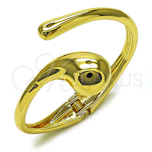 Aro Individual 07.215.0010.05 Oro Laminado, Diseño de Gota, Pulido, Tono Dorado (40 MM Thickness, Size 5 (2.50 Diameter))