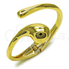Aro Individual 07.215.0010.05 Oro Laminado, Diseño de Gota, Pulido, Tono Dorado (40 MM Thickness, Size 5 (2.50 Diameter))