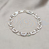 Pulsera Básica 03.433.0012.08 Plata Rodinada, Diseño de Mariner, Pulido, Tono Plateado (Calibre 200, Grosor 09.1 MM, 8 Pulgadas de Largo)