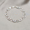 Pulsera Básica 03.433.0012.08 Plata Rodinada, Diseño de Mariner, Pulido, Tono Plateado (Calibre 200, Grosor 09.1 MM, 8 Pulgadas de Largo)