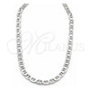 Gargantilla Basica 04.433.0013.22 Plata Rodinada, Diseño de Mariner, Pulido, Tono Plateado (Calibre 180, Grosor 08 MM, 22 Pulgadas de Largo)