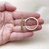 Argolla Huggie 02.195.0300.2.30 Oro Laminado, con Granate Zirconia Cubica, Pulido, Tono Dorado