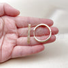 Argolla Huggie 02.195.0300.5.30 Oro Laminado, con Rosado Zirconia Cubica, Pulido, Tono Dorado