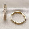Argolla Huggie 02.195.0356.30 Oro Laminado, con Zirconia Cubica Blanca, Pulido, Tono Dorado
