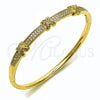 Aro Individual 07.283.0005.04 Oro Laminado, con Zirconia Cubica Blanca, Pulido, Tono Dorado (Grosor 07 MM, Talla 4 (2,25 de Diámetro))