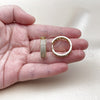 Argolla Huggie 02.283.0262.25 Oro Laminado, con Blanca Zirconia Cubica, Pulido, Tono Dorado