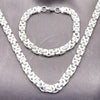 Collar y Pulsera 06.116.0057.3 Acero Inoxidable, Pulido, Tono Plateado