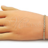 Pulsera Básica 04.213.0263.1.07 Oro Laminado, Diseño de Bismarco, Pulido, Tres Tonos (Thickness, 8 Inches Length)