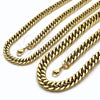 Collar y Pulsera 06.278.0016.1 Acero Inoxidable, Diseño de Miami Cubana, Pulido, Tono Dorado