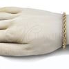 Pulsera Básica 03.435.0005.09 Acero Inoxidable, Diseño de Rope, Pulido, Tono Dorado (Thickness, 9 Inches Length)