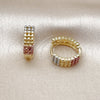 Argolla Huggie 02.156.0725.15 Oro Laminado, Pulido, Tres Tonos