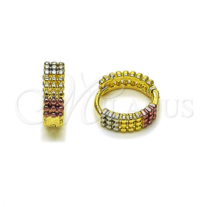 Argolla Huggie 02.156.0725.15 Oro Laminado, Pulido, Tres Tonos